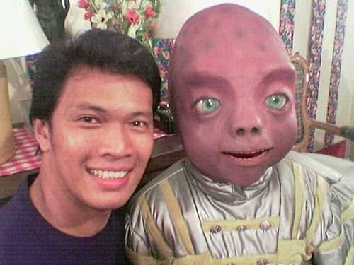 Noel Urbano with the Kokey puppet
